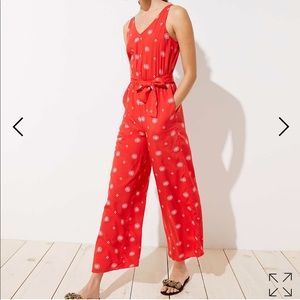 Loft Daisy Orange Romper Size 8 New with Tags